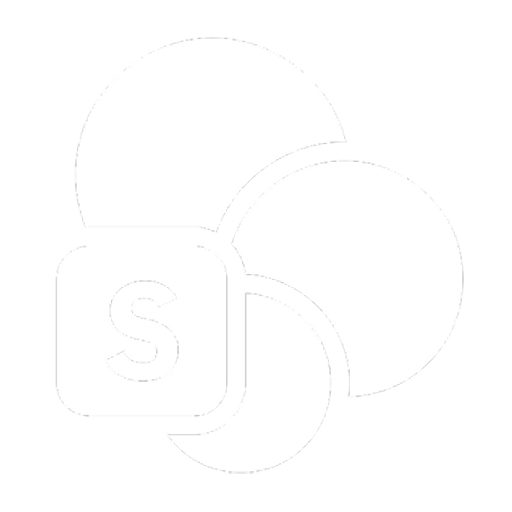 A stylized Microsoft SharePoint logo featuring overlapping teal and green circles with a square containing an "S" on the left side.